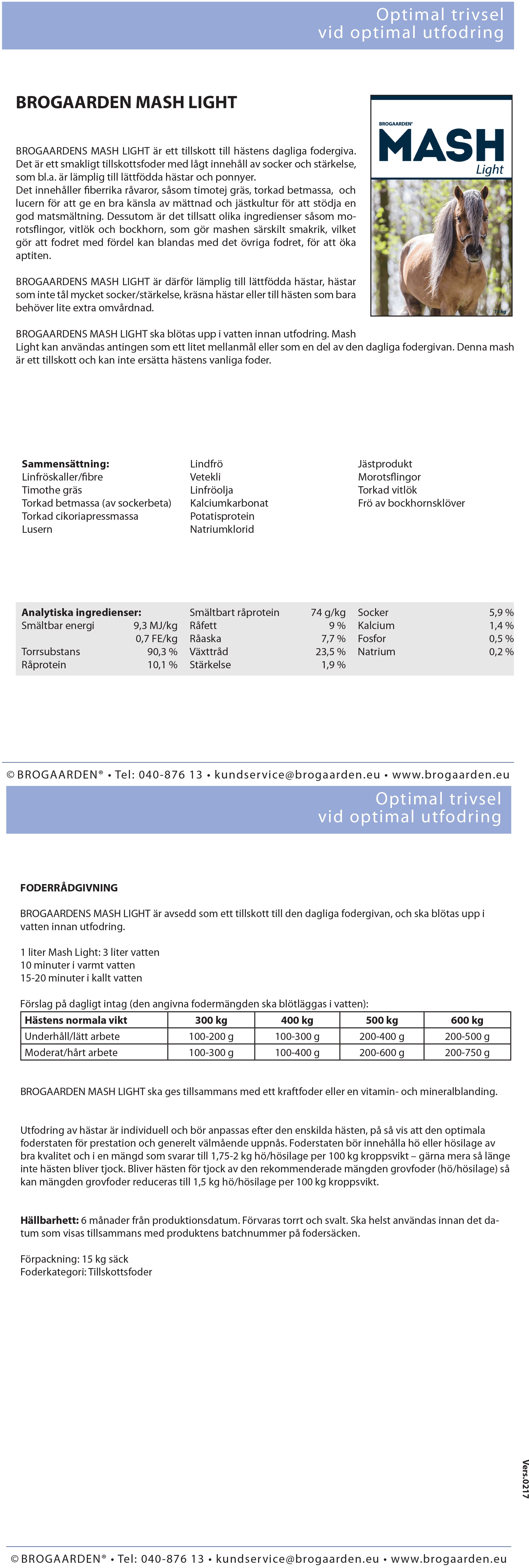 Med venlig hilsen dialekt pendul Mash Light från Brogaarden - Hogsta Ridsport & Foder - Hogsta Ridsport