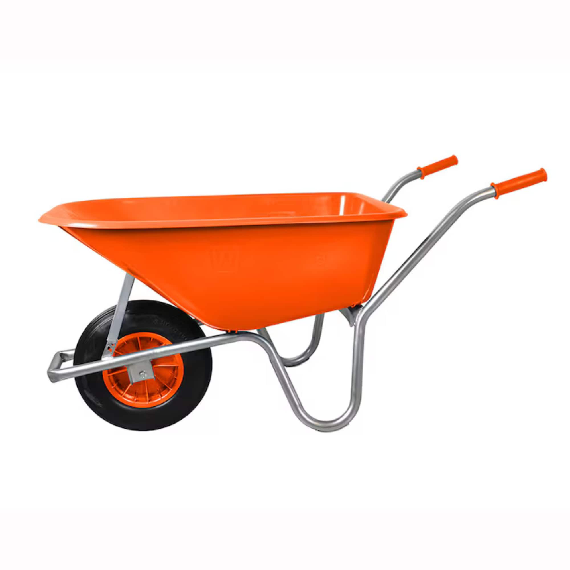 Orange skottkärra 100 liter