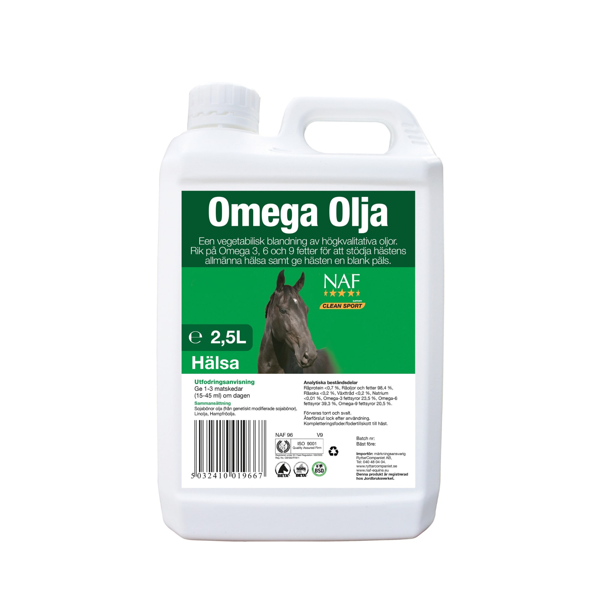 Omega Oil till häst - 2,5 Liter